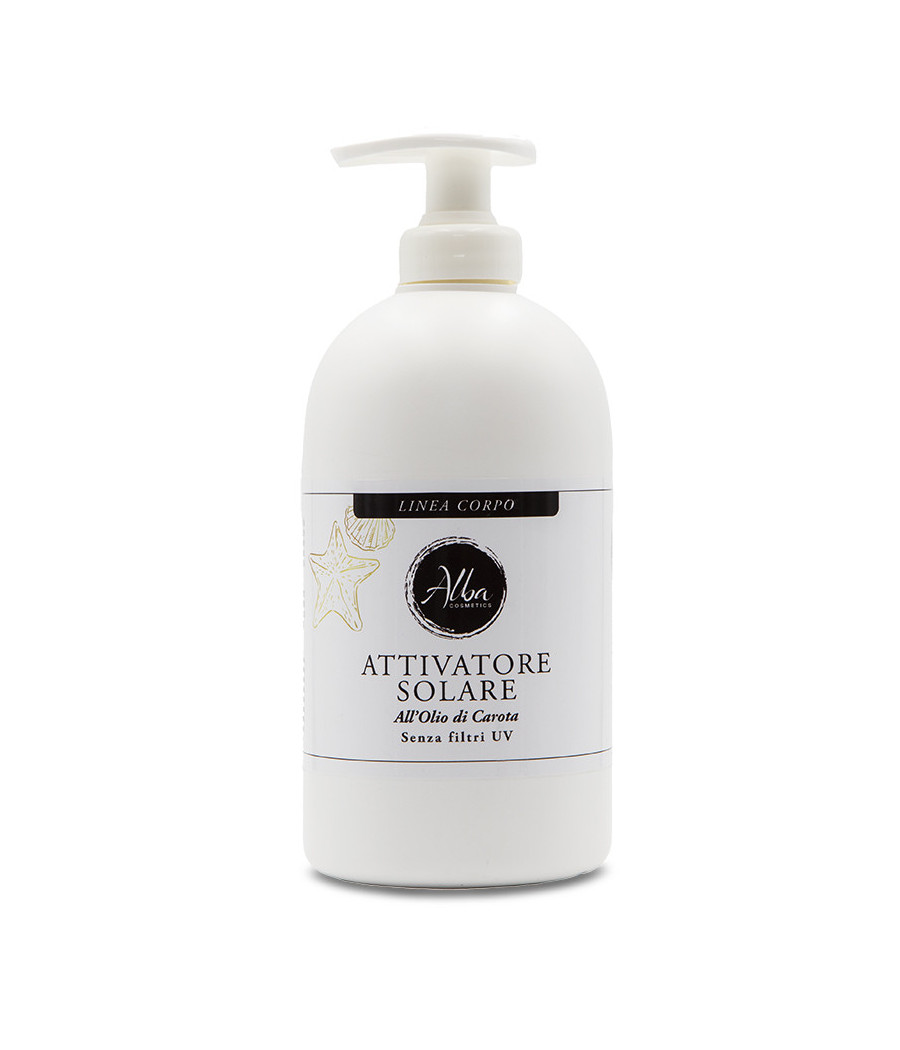 ATTIVATORE SOLARE ALL'OLIO DI CAROTA 500 ML ATTIVATORE SOLARE ALL'OLIO DI CAROTA 500 ML