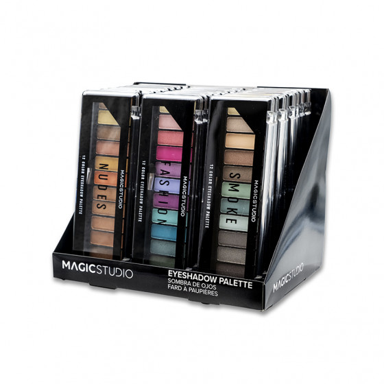 ESPOSITORE EYESHADOW 3 PALETTE 12 COLORI 24 PZ