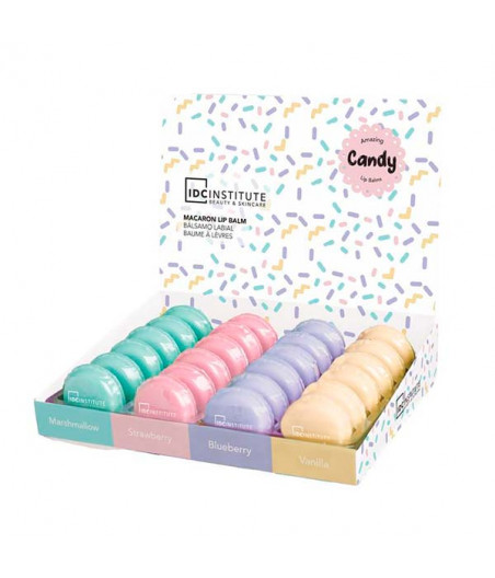 ESPOSITORE MACARON LIP BALM ASSORTITO 24 PZ