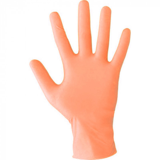 GUANTI NITRILE ORANGE TG. M CONF. 100 PZ