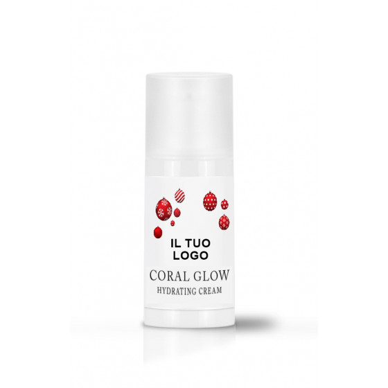 CREMA VISO CORAL GLOW EFFETTO IDRATANTE 15 ML-ETICHETTA PERSONALIZZATA