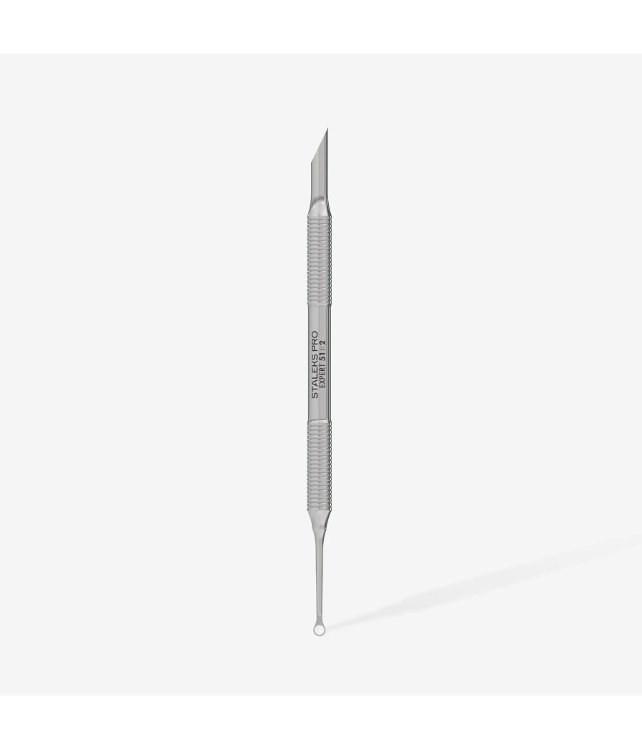 SPATOLA PER MANICURE 51 TYPE 2 PUSHER OBLIQUO+ANELLO