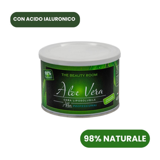 BARATTOLO CERA NATURALE ALOE VERA CON ACIDO IALURONICO 400 ML