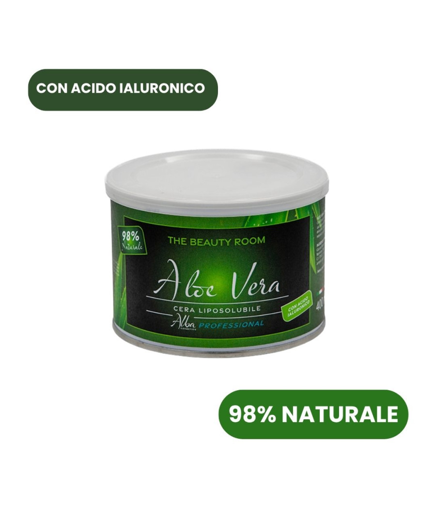 BARATTOLO CERA NATURALE ALOE VERA CON ACIDO IALURONICO 400 ML BARATTOLO CERA NATURALE ALOE VERA CON ACIDO IALURONICO 400 ML