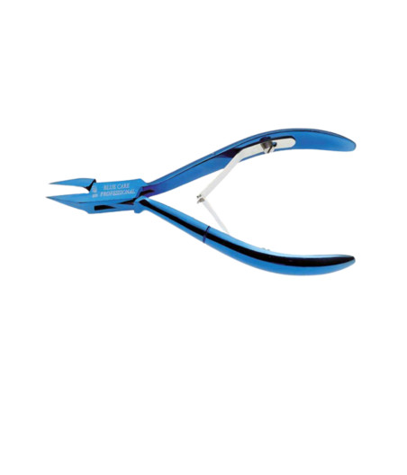 TRONCHESE UNGHIE INCARNITE LANCIA DOPPIA MOLLA INOX TITANIO BLU