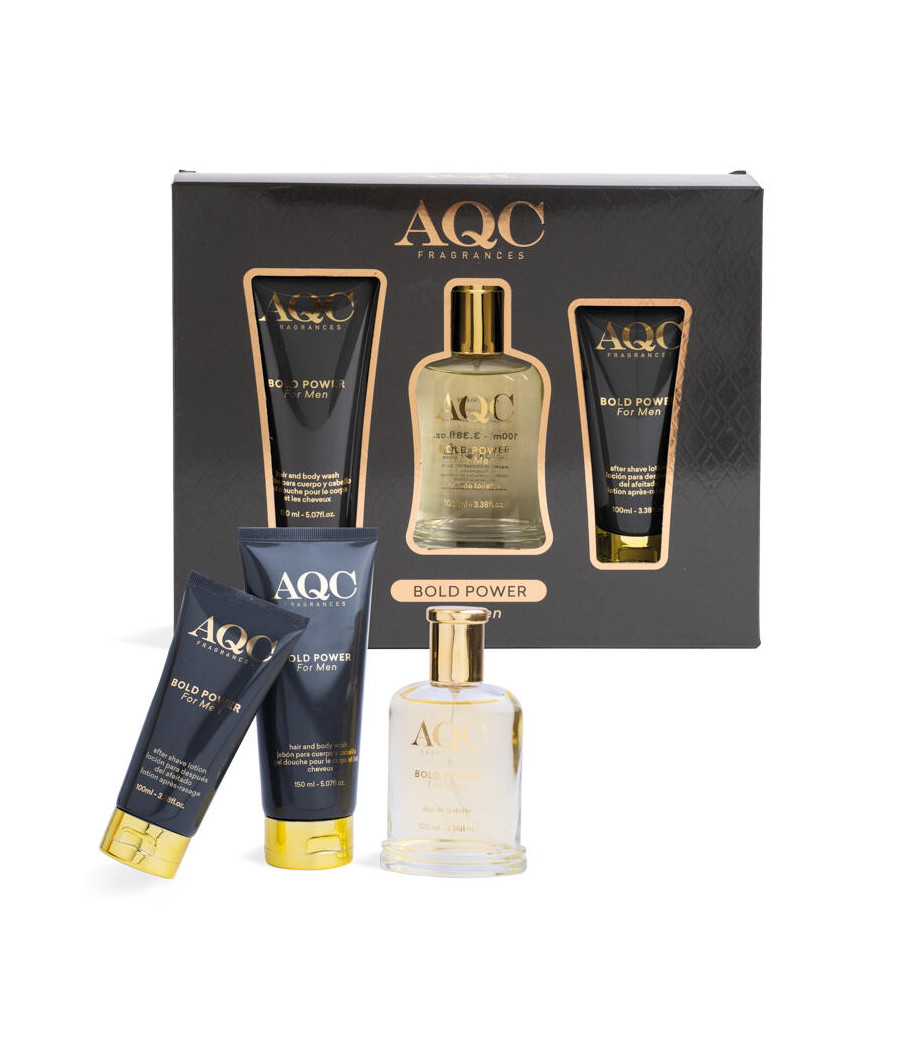 AQC FRAGRANCES SET 3PZ. HAIR & BODY WASH + EAU DE TOILETTE + AFTER SHAVE LOTION