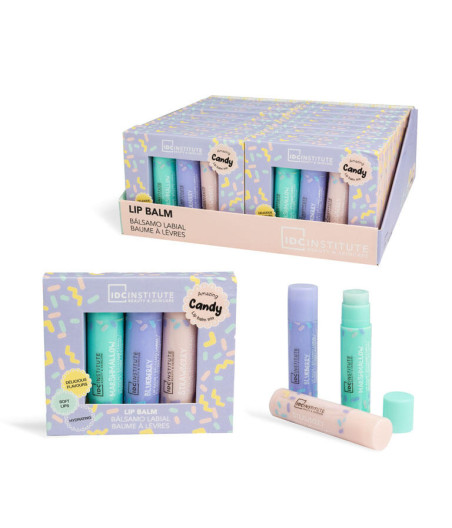ESPOSITORE CANDY LIP BALM TRIO 16 PZ