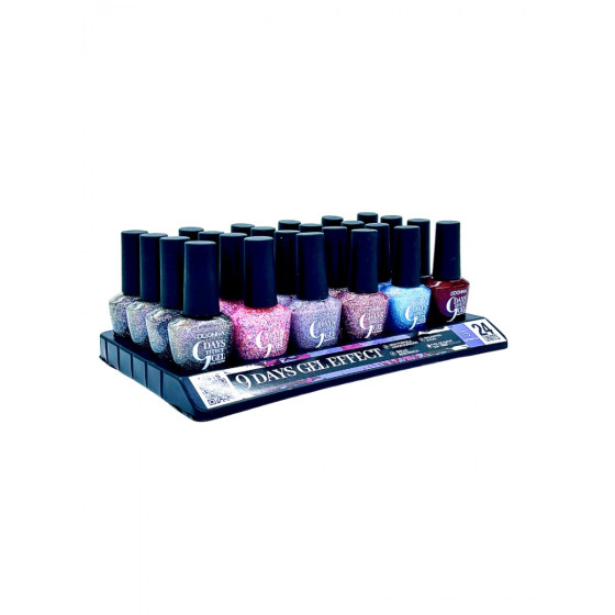 ESPOSITORE SMALTO EFFETTO GEL 24PZ. SUPERNOVA GLITTER