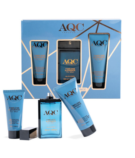 AQC FRAGRANCES SET 3PZ. HAIR & BODY WASH + EAU DE TOILETTE + AFTER SHAVE LOTION