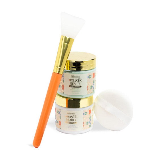 SET VISO HOLISTIC SKINCARE 4PZ. MASCHERA VISO+CREMA VISO+SPUGNETTA+PENNELLO