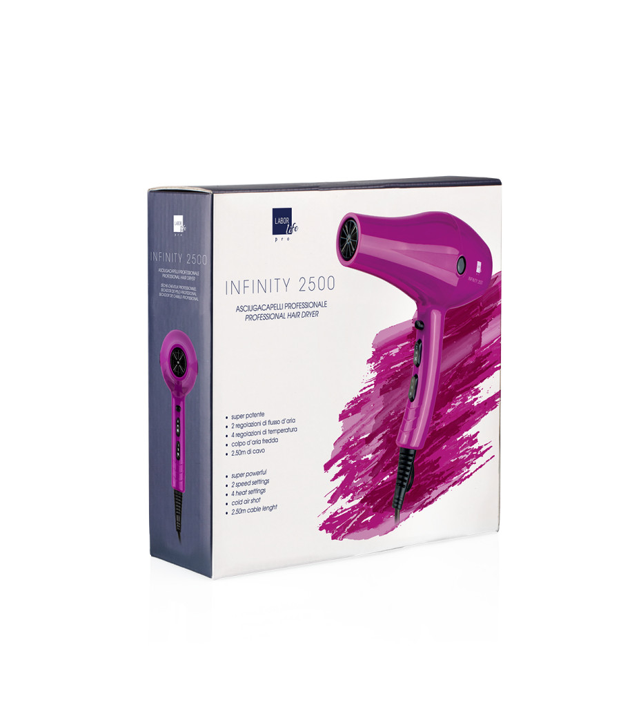 ASCIUGACAPELLI PROFESSIONALE LABOR LIFE INFINITY 2500 FUCSIA ASCIUGACAPELLI PROFESSIONALE LABOR LIFE INFINITY 2500 FUCSIA