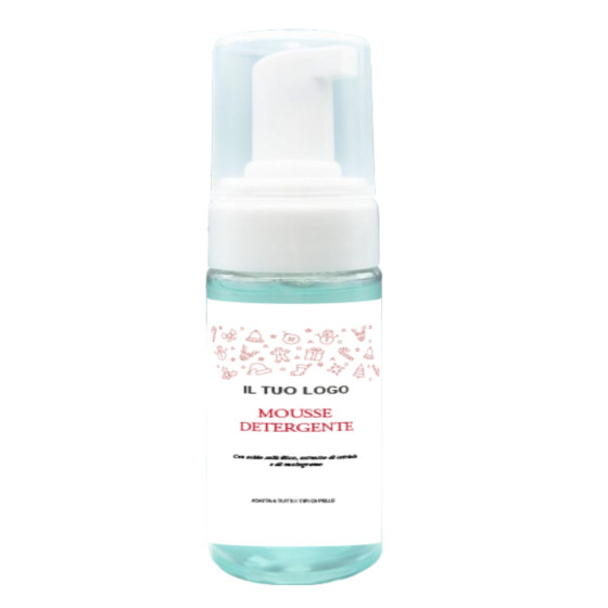 MOUSSE VISO DETERGENTE 40 ML ETICHETTA PERSONALIZZATA