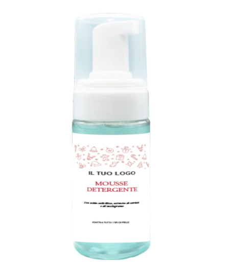 MOUSSE VISO DETERGENTE 40 ML ETICHETTA PERSONALIZZATA