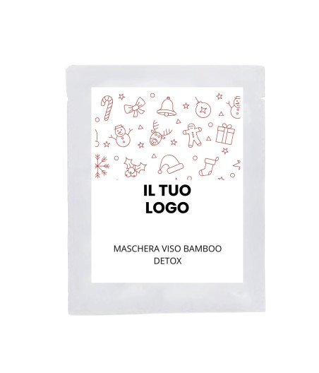 MASCHERA MONOUSO IN BAMBOO DETOX - ETICHETTA PERSONALIZZATA
