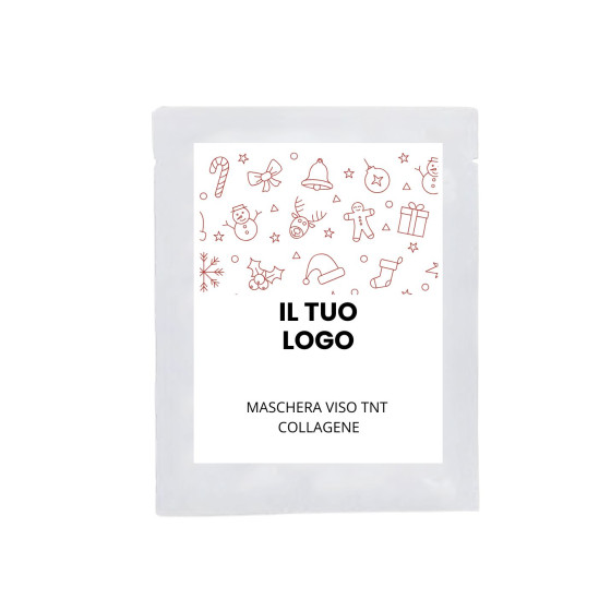 MASCHERA MONOUSO TNT COLLAGENE-ETICHETTA PERSONALIZZATA
