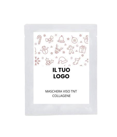 MASCHERA MONOUSO TNT COLLAGENE-ETICHETTA PERSONALIZZATA