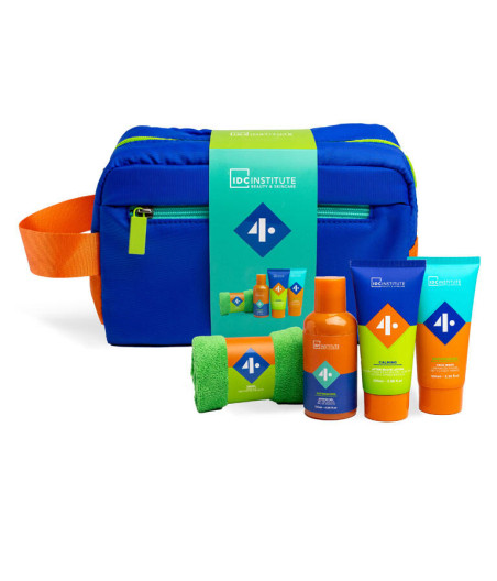 MEN'S 4 ELEMENTI (GEL DOCCIA+DET.VISO+DOPOBARBA+ASCIUGAMANO)