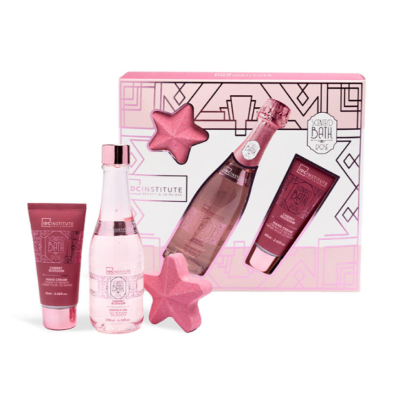 SET SCENTED BATH ROSE  3PZ. BAGNODOCCIA+ CREMA MANI+ BOMBA DA BAGNO