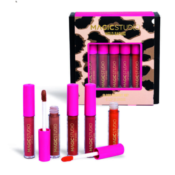 SET PINK SAFARI 5 LIPGLOSS