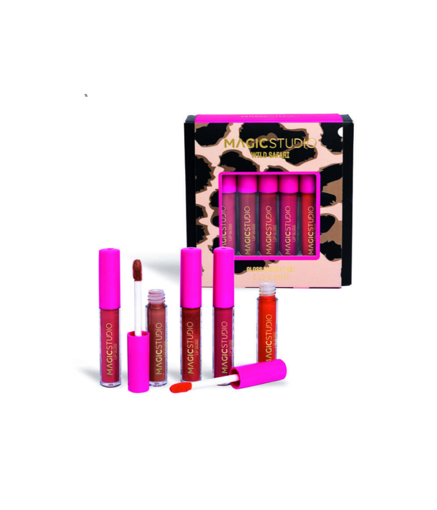 SET PINK SAFARI 5 LIPGLOSS