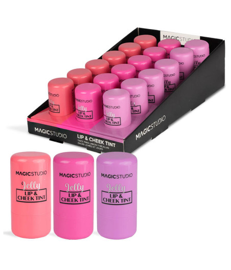 ESPOSITORE STICK COLORATO PER LABBRA E GUANCE 18 PZ