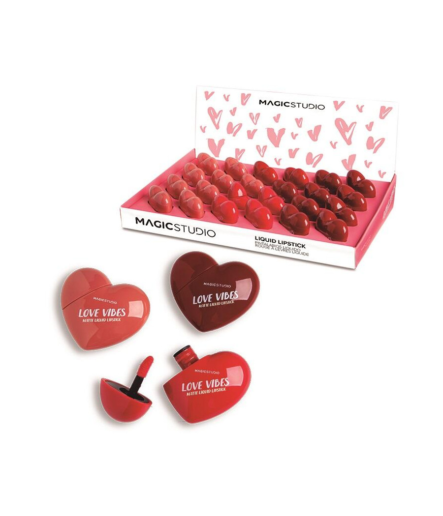 ESPOSITORE LOVE VIBES HEART MATTE LIPS 24PZ.