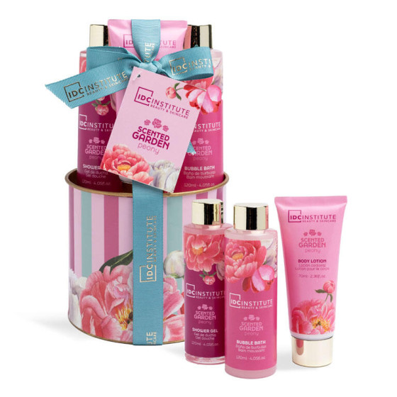 IDC INSTITUTE SCENTED GARDEN TIN GIFT SET 3PZ.
