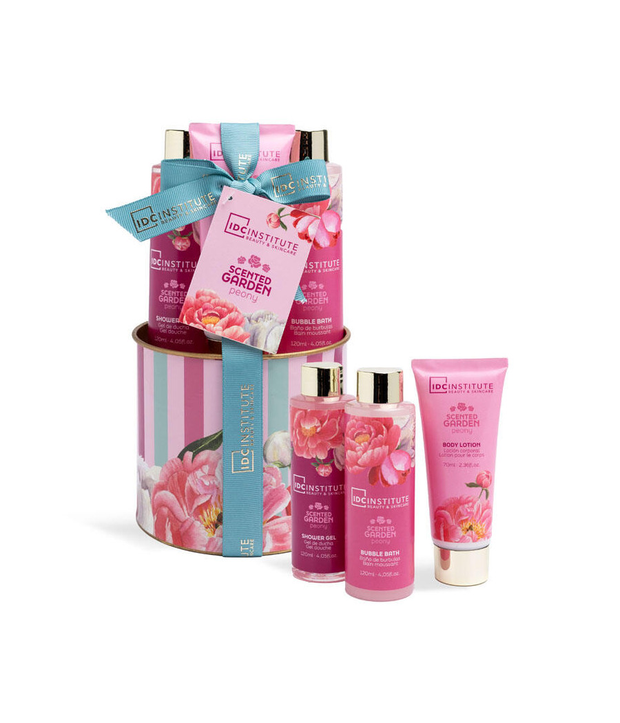 IDC INSTITUTE SCENTED GARDEN TIN GIFT SET 3PZ.