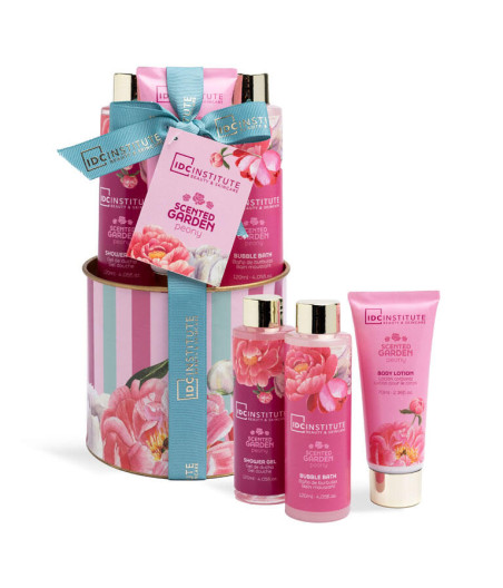 IDC INSTITUTE SCENTED GARDEN TIN GIFT SET 3PZ.