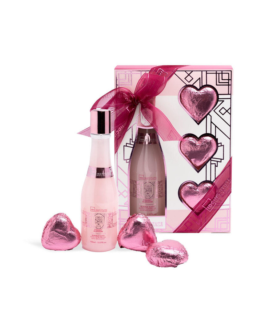 SET SCENTED BATH ROSE BUBBLE BATH SET 4PZ.