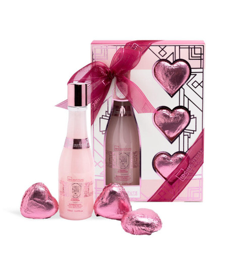 SET SCENTED BATH ROSE BUBBLE BATH SET 4PZ.