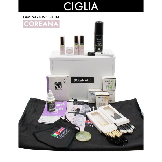 KALENTIN KIT COREANO LAMINAZIONE CIGLIA-TINTA 20 APPLICAZIONI
