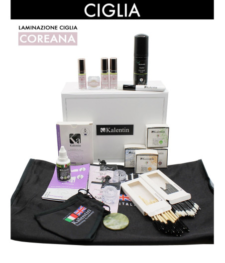 KALENTIN KIT COREANO LAMINAZIONE CIGLIA-TINTA 20 APPLICAZIONI