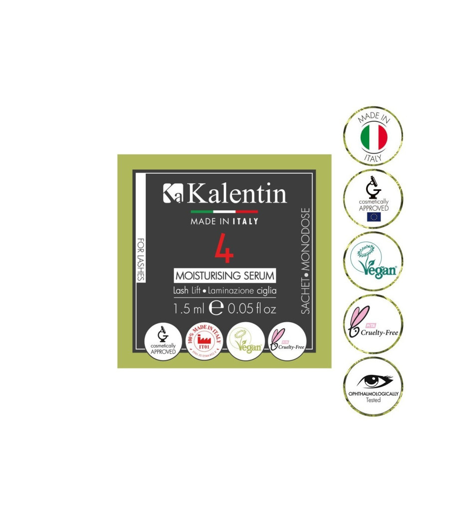 KALENTIN MOISTURISING SERUM VEGANO 4 MONODOSE (LAMINAZIONE CIGLIA)