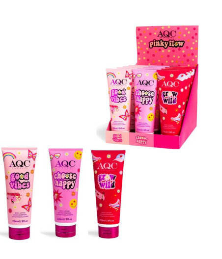 ESPOSITORE AQC BODY LOTION VIBES/HAPPY/WILD 236 ML 12PZ