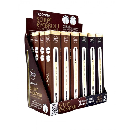 ESPOSITORE MATITA SOPRACCIGLIA AUTOMATICA 2 COLORI  24 PZ