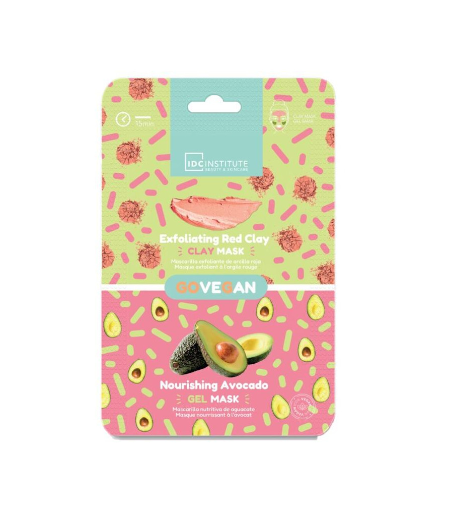 ESPOSITORE DUO MASK ARGILLA ROSSA+ AVOCADO 12 PZ