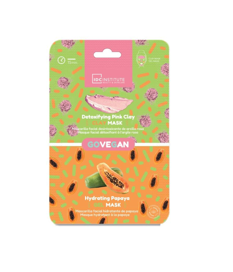 ESPOSITORE DUO MASK ARGILLA ROSA+PAPAYA 12 PZ