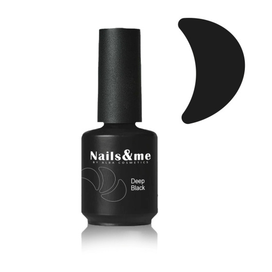SMALTO GEL SEMIPERMANENTE DEEP BLACK HEMA FREE 15 ML