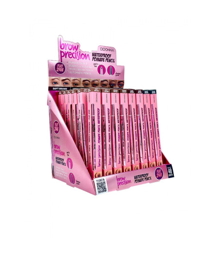 ESPOSITORE MATITA SOPRACCIGLIA + PETTINE 48PZ. 4 COLORI