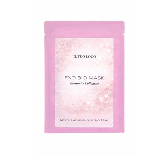 MASCHERA ESOSOMI IN BIOCOLLAGENE - ETICHETTA PERSONALIZZATA