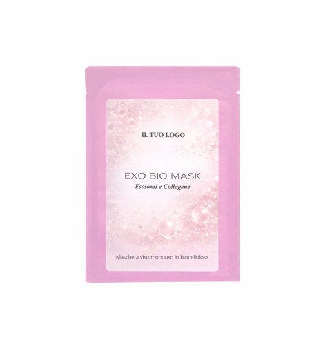 MASCHERA ESOSOMI IN BIOCOLLAGENE - ETICHETTA PERSONALIZZATA
