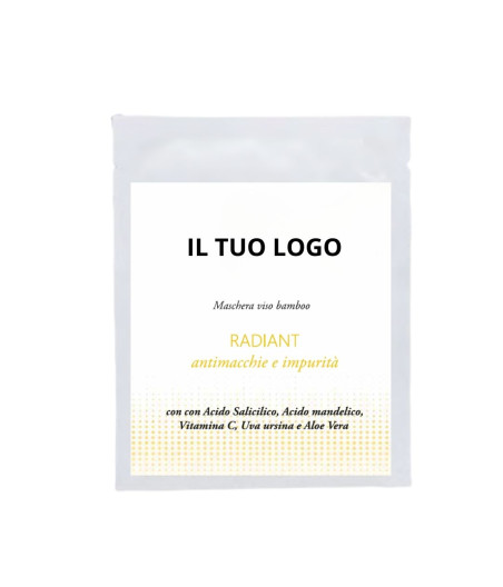 MASCHERA MONOUSO IN BAMBOO ANTIMACCHIE - ETICHETTA PERSONALIZZATA