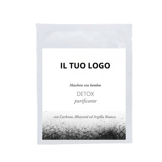 MASCHERA MONOUSO IN BAMBOO DETOX - ETICHETTA PERSONALIZZATA