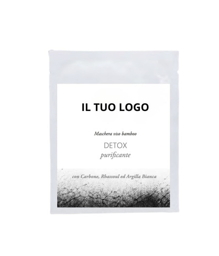 MASCHERA MONOUSO IN BAMBOO DETOX - ETICHETTA PERSONALIZZATA