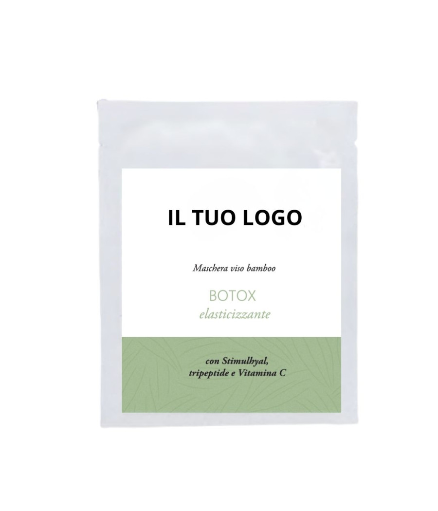 MASCHERA MONOUSO IN BAMBOO BOTOX - ETICHETTA PERSONALIZZATA