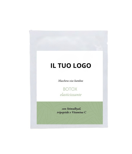 MASCHERA MONOUSO IN BAMBOO BOTOX - ETICHETTA PERSONALIZZATA