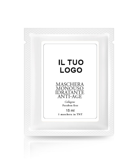 MASCHERA MONOUSO TNT COLLAGENE-ETICHETTA PERSONALIZZATA