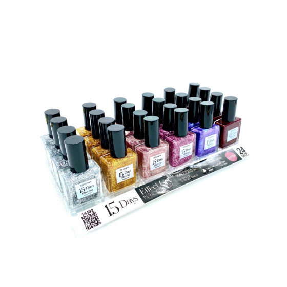 ESPOSITORE NAIL POLISH GLITTER 15 DAYS 24PZ.