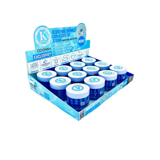 ESPOSITORE CREMA VISO CON SFERE ACIDO IALURONICO E JOJOBA 12PZ.